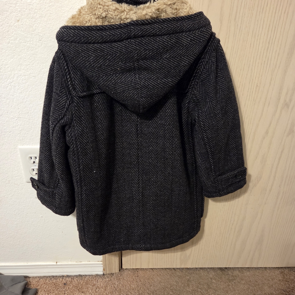 GAP Gray Herringbone Toggle Coat - Picture 4 of 5